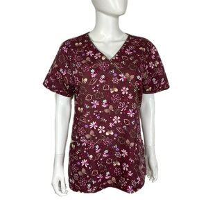 Dickies Medical Women’s Mockwrap Drawstring Back Waist Scrubs Top